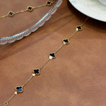 Lucky Clover Bracelet 18K Plated-  Gold Black