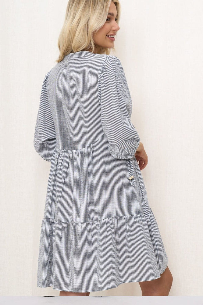 Gingham Natural Dress