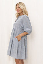 Gingham Natural Dress