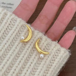 Moon Pearl Earring White Gold Plated 18K