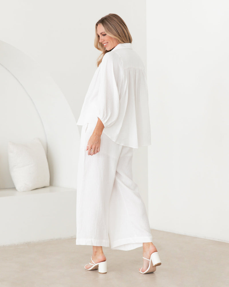 Set Pant White Super Soft Shirt