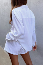 Linen White Shorts