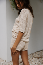 Samia White Knit Top