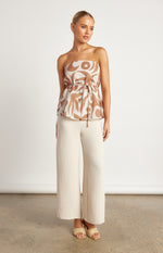 Geo Moon Strapless - White/Natural