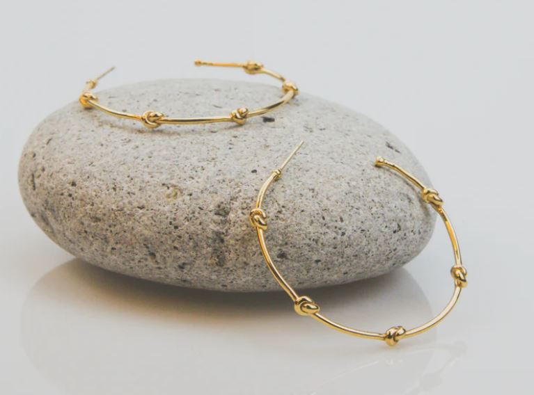 Copy of Knots of Freedom Hoop Earrings Gold