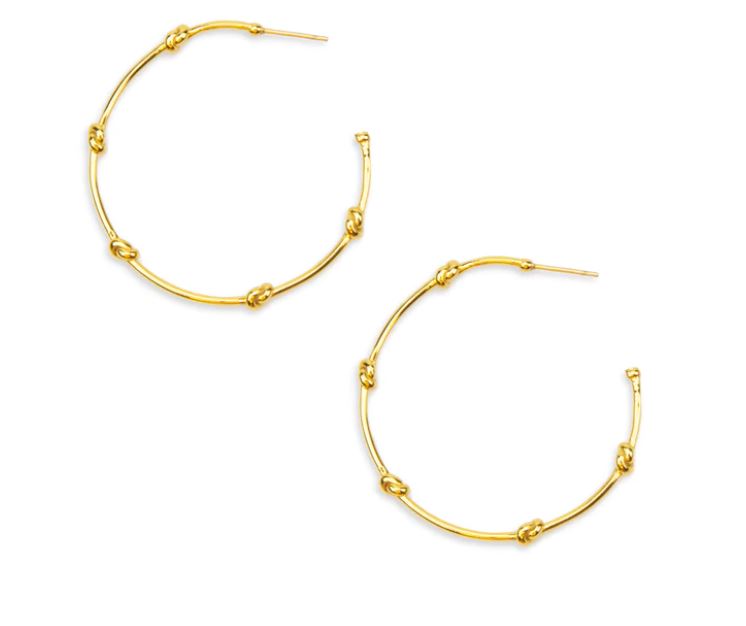 Copy of Knots of Freedom Hoop Earrings Gold