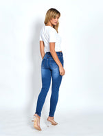 Denim Button Zip Jeans