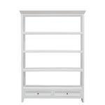 Wooden Hamptons White Book Shelf Display Unit