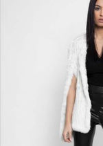 Ultra Soft Ethical Rabbit Fur Vest Black